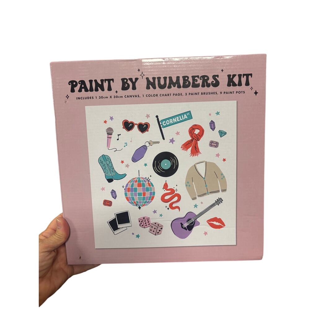 Coquette disco cowgirl paint by numbers Taylor inspired canvas nwt nib